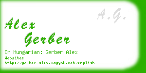 alex gerber business card